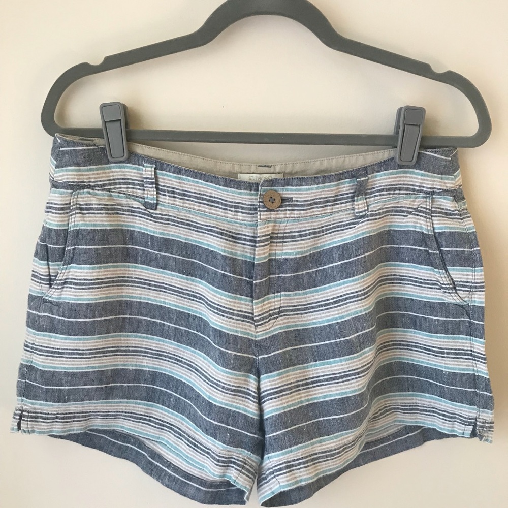 Linen striped St Tropez shorts
